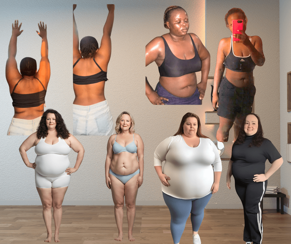 Image of women from the herfitdairy community that lost weight on calorie deficit without exercising